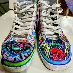 Custom Painted Off the Wall VANS One of a Kind